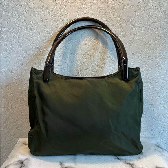 Prada Milano Shoulder Handbag Nylon Rolled Handles - Picture 1 of 13